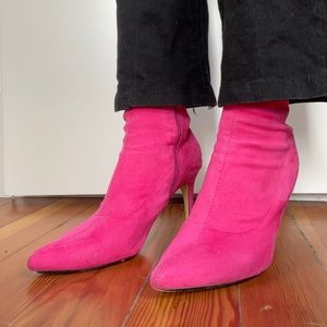 Hot Pink Sock Boots
